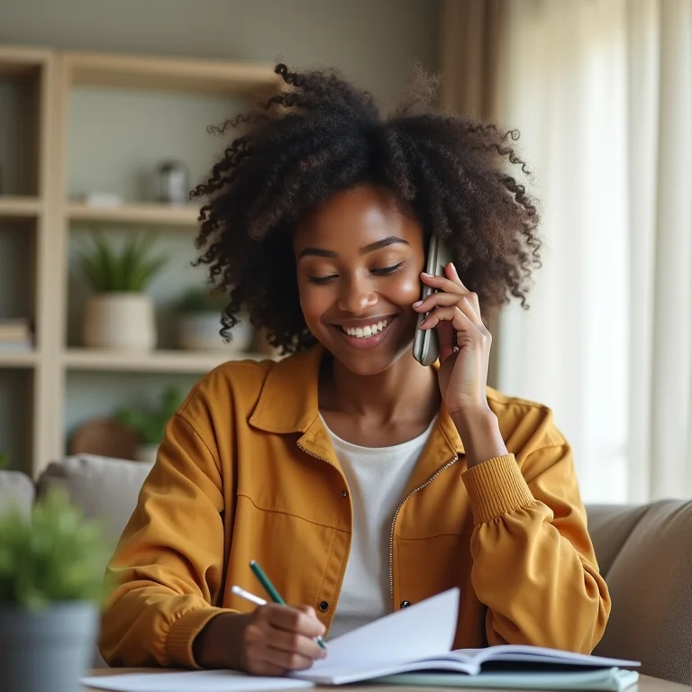 Especialista dando dicas sobre negociação de dívidas por telefone