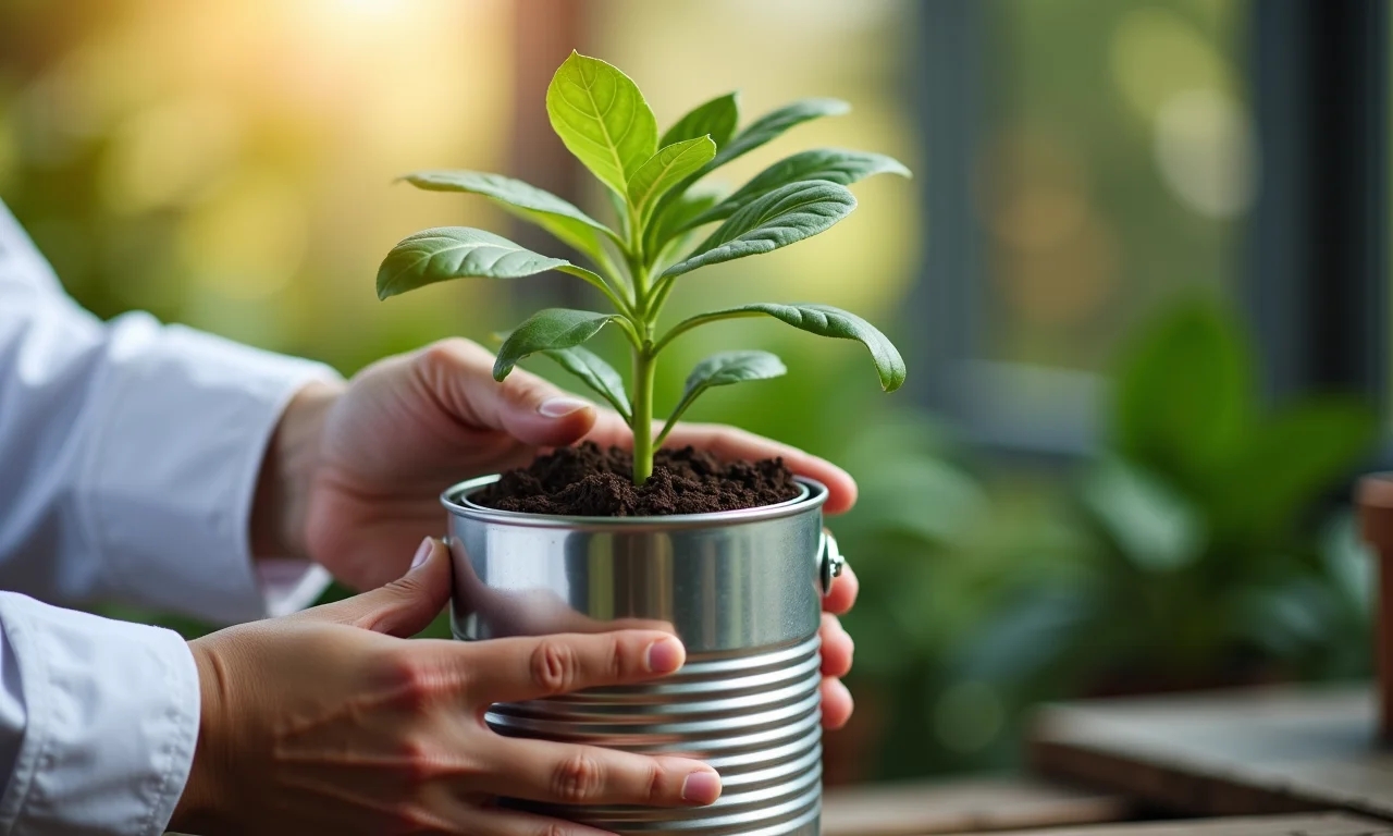 Especialista dando dicas sobre vasos de lata de tinta.