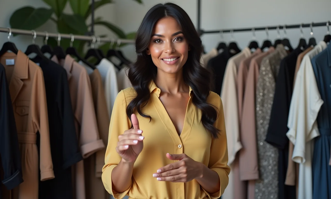 Especialista de moda brasileira dando dicas de looks com salto médio.