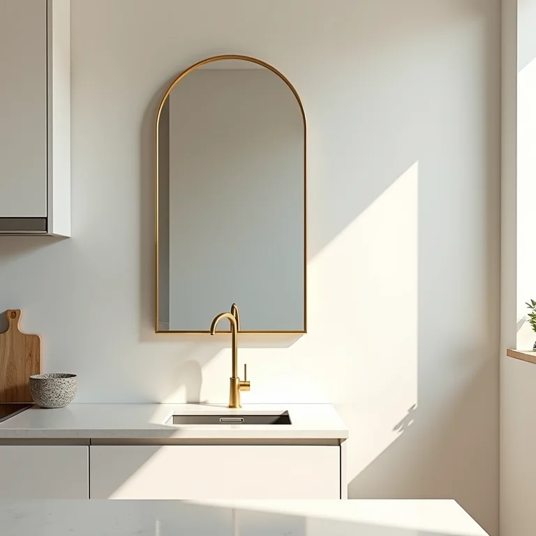 Espelhos para ampliar cozinha pequena