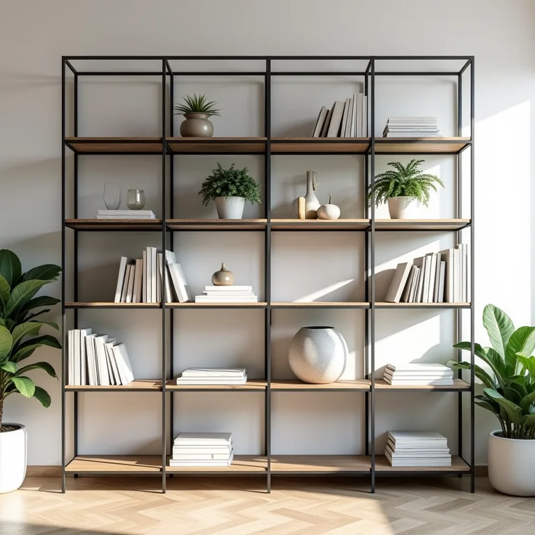 Estante de aço como divisória de ambientes: versatilidade e estilo.