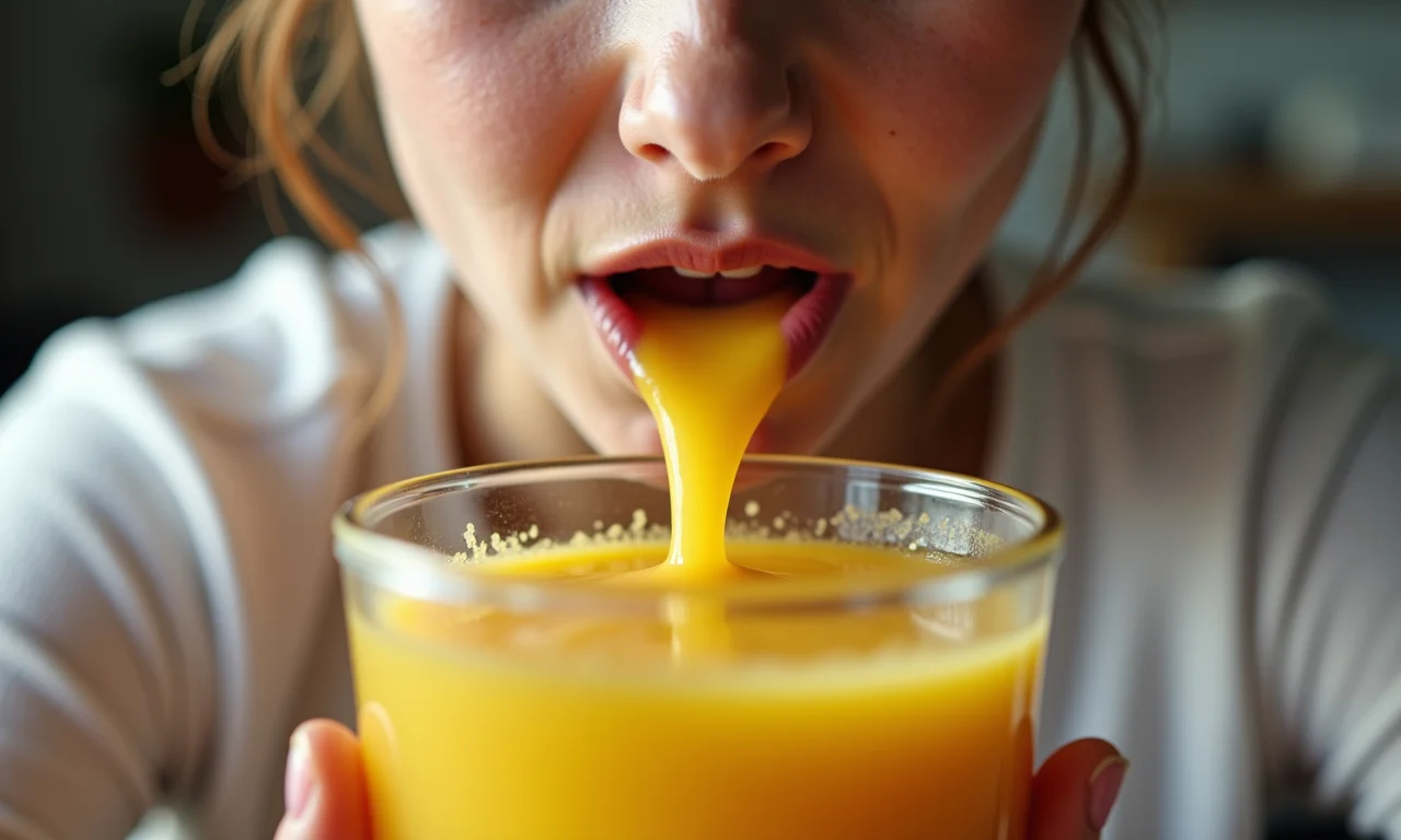 Expressão ao provar suco de maracujá amargo.