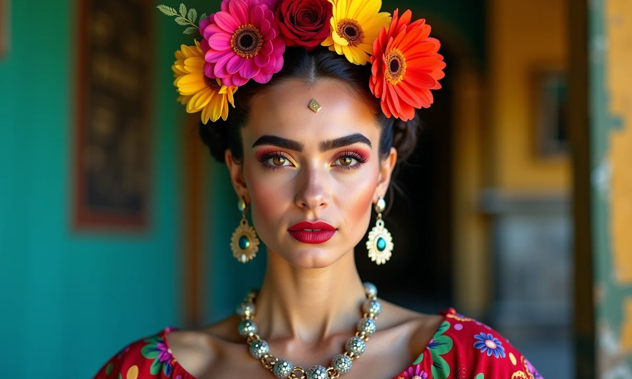 Fantasia de Frida Kahlo para o carnaval.
