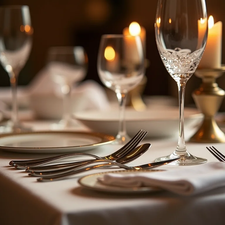 Faqueiro de luxo em uma ocasião especial.