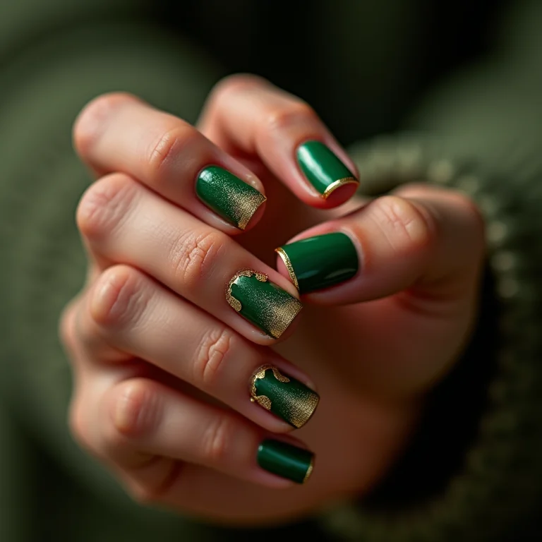 Francesinha natalina com verde e dourado