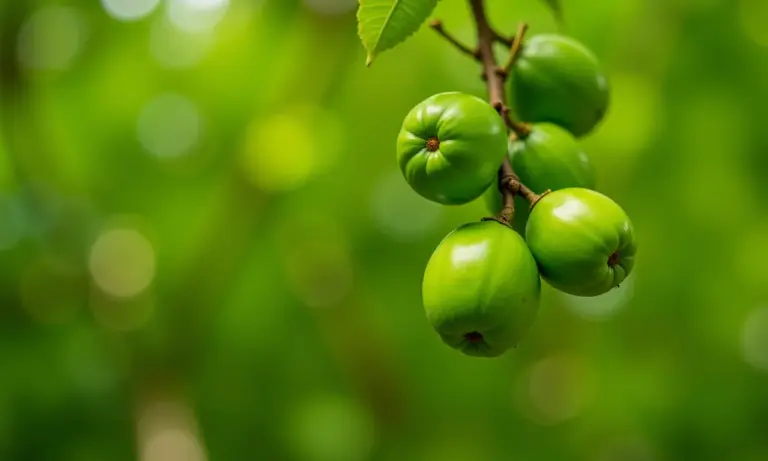 Frutos de bilimbi verde vibrante em uma árvore.