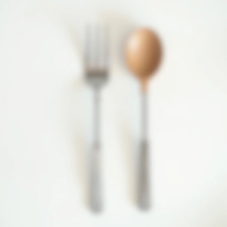 Garfinhos de fondue de aço inoxidável com cabos de madeira.