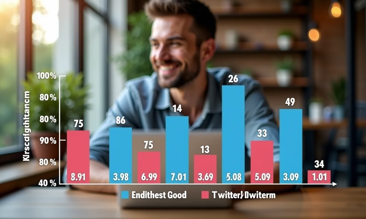 Gráfico comparando o desempenho de conteúdo em diferentes redes sociais.