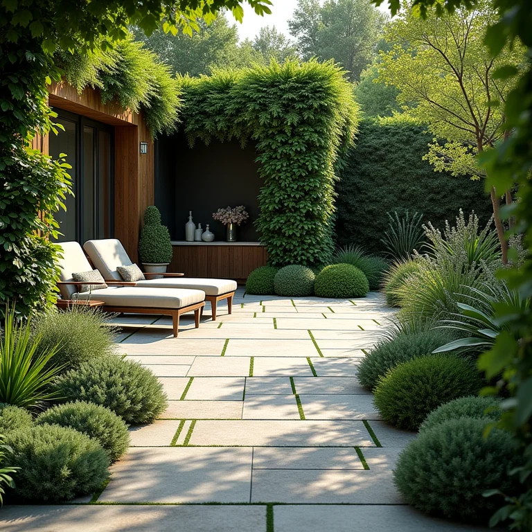 Harmonização de revestimento e estilo do jardim