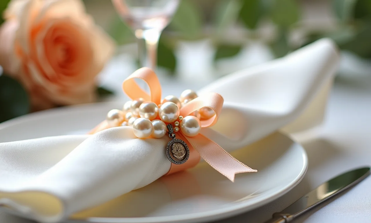 Ideias para personalizar porta guardanapos de pérolas.