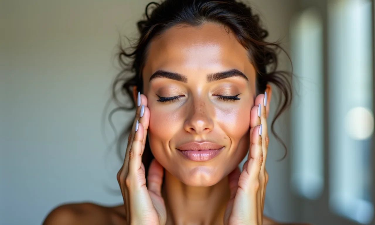 Ioga facial para tonificar os músculos do rosto.