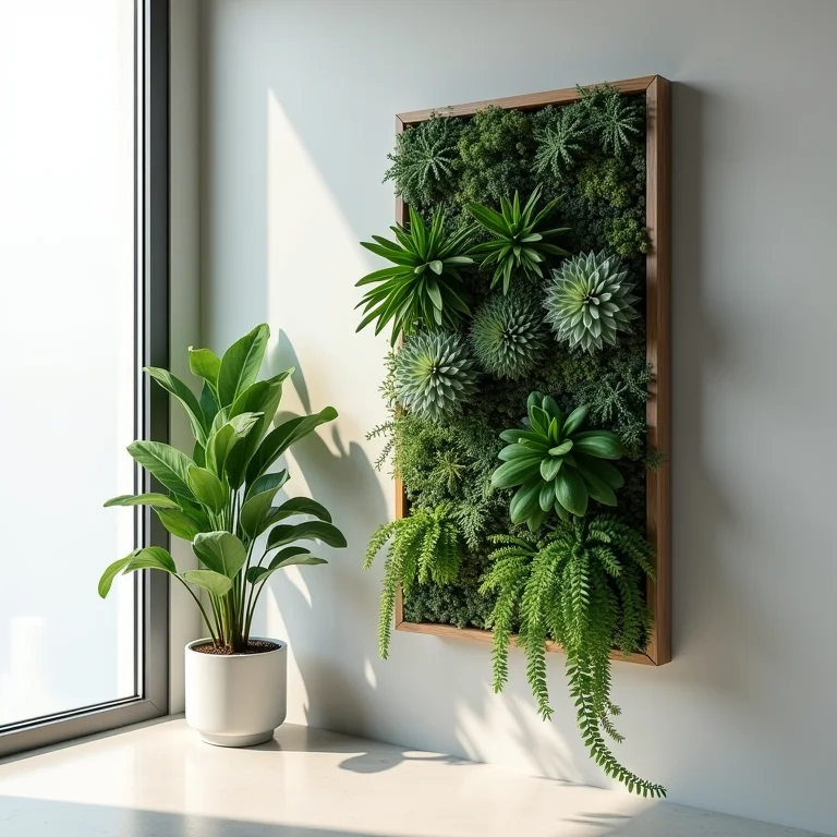 Jardim vertical com plantas fáceis de cuidar