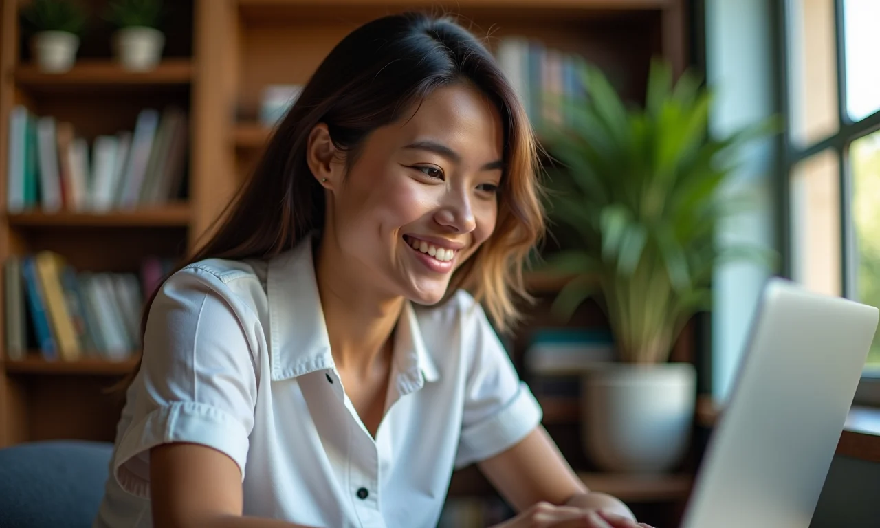 Jovem graduado destacando habilidades e voluntariado em currículo.