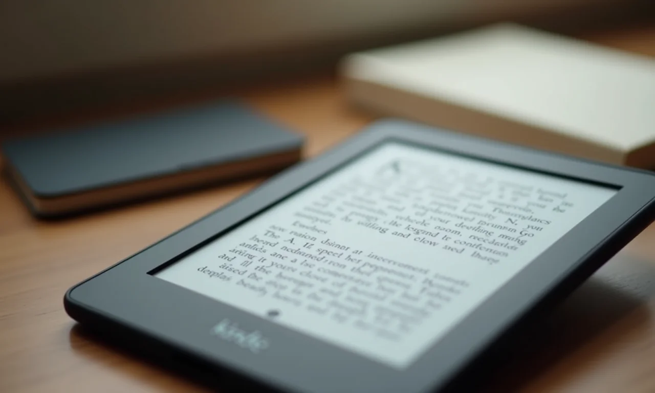 Kindle mostrando livro aberto.