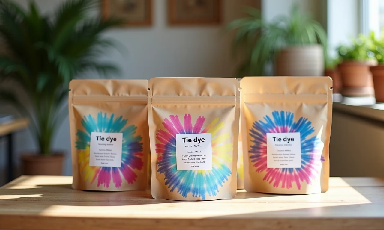 Kits de tie dye da Shopee.