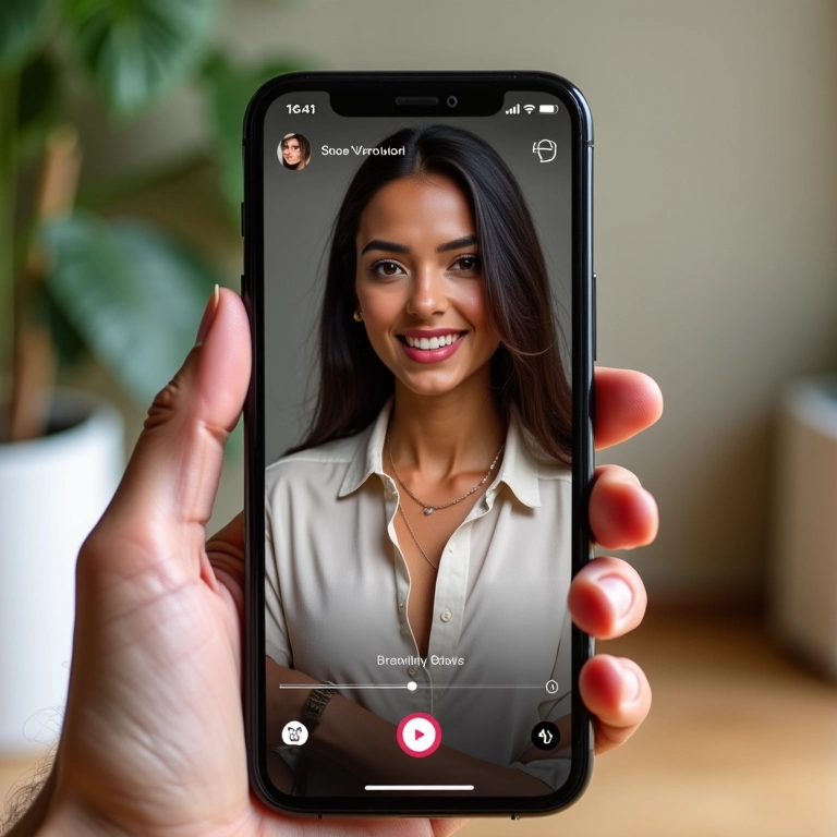 Live com influenciadora dando dicas de looks e promoções.
