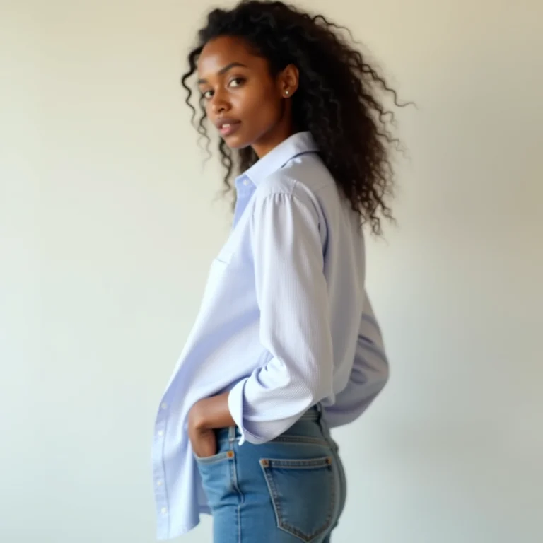 Look clássico e elegante com calça jeans e camisa