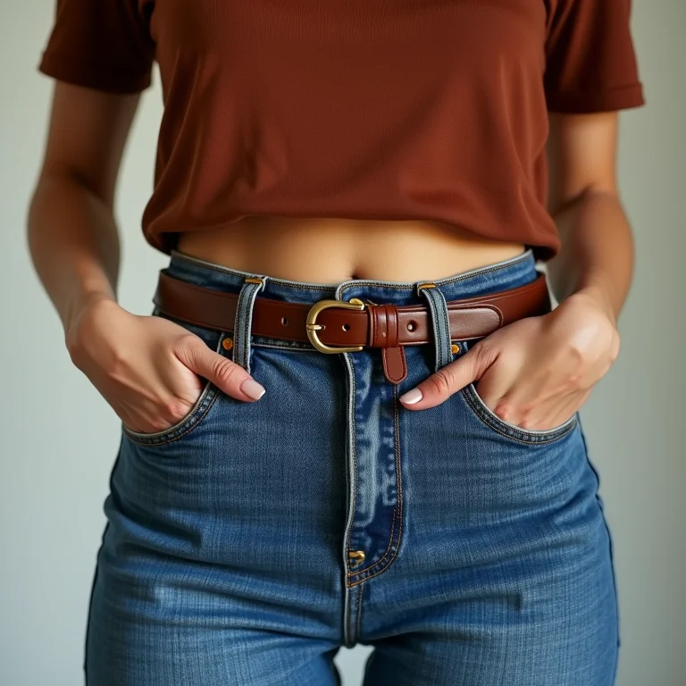Looks com calça jeans e diferentes tipos de cintos
