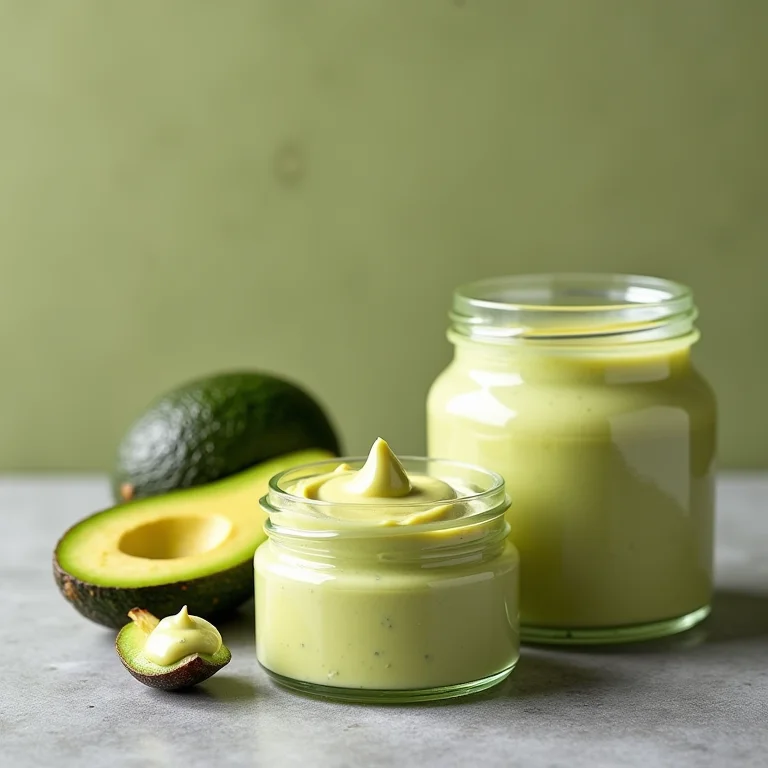 Manteiga de abacate e abacate fresco.