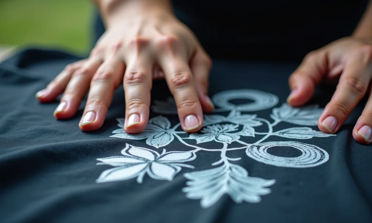 Mão usando água sanitária para tie dye.