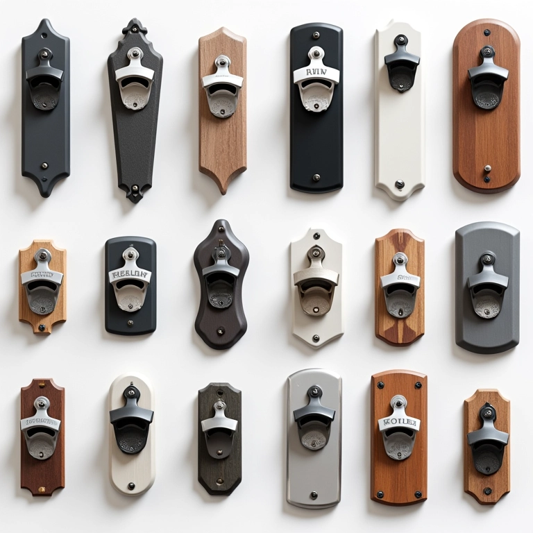 Marcas e modelos de abridores de garrafa de parede.