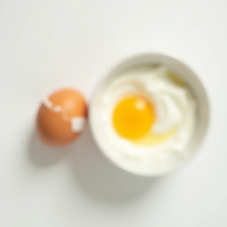 Máscara capilar caseira de reconstrução com ovo e iogurte.