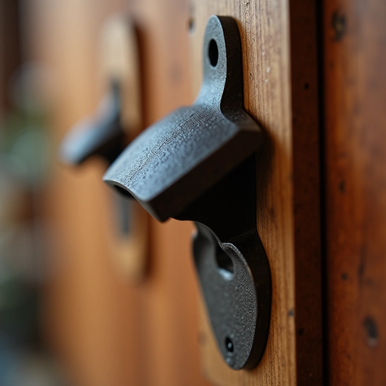 Materiais do abridor de garrafa de parede.