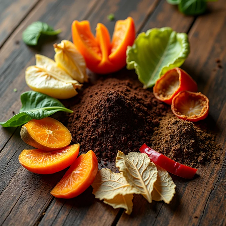 Materiais orgânicos para compostagem