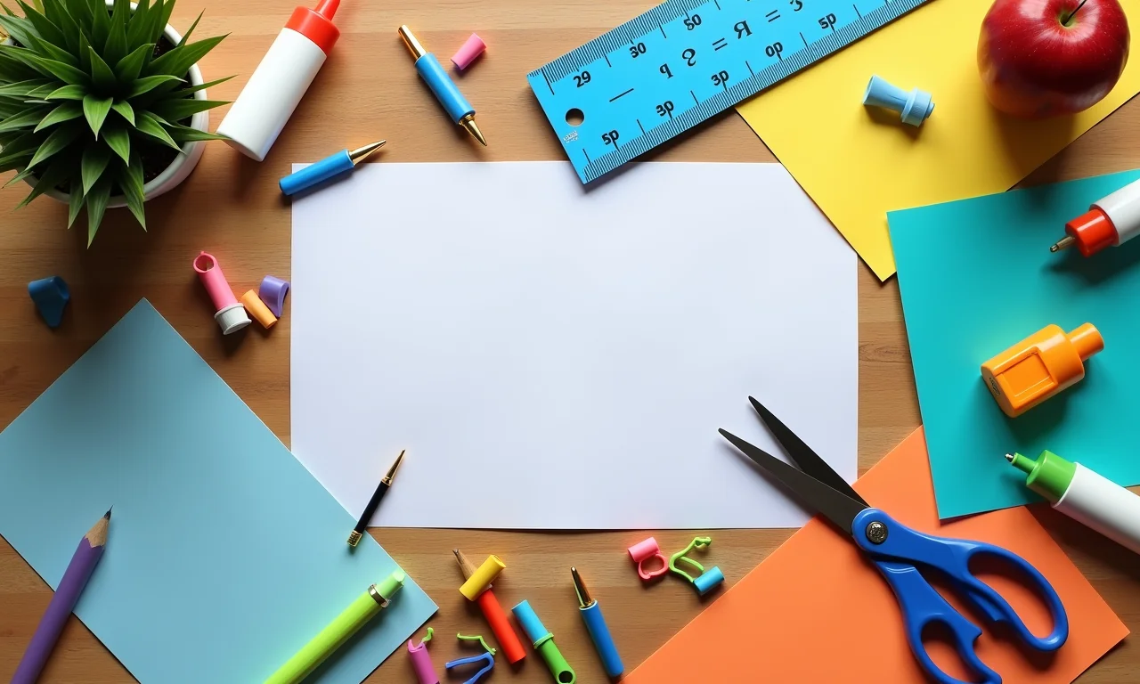 Materiais para criar envelopes artesanais.