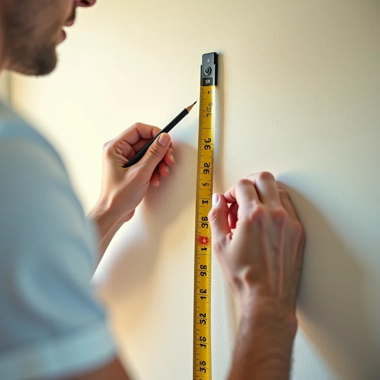 Medindo e marcando ponto na parede