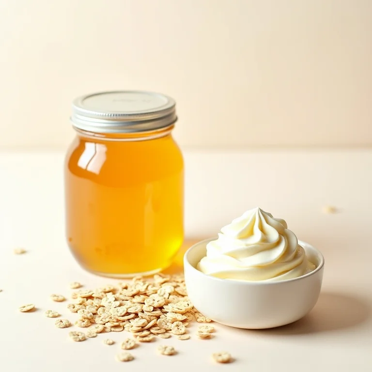 Mel e aveia para pele seca