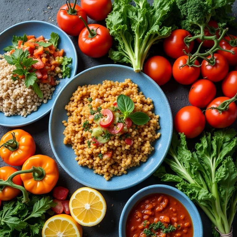 Jantar: receitas para emagrecer Mesa de jantar com opções saudáveis para emagrecimento.