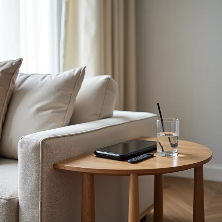 Mesa lateral em C facilitando o dia a dia