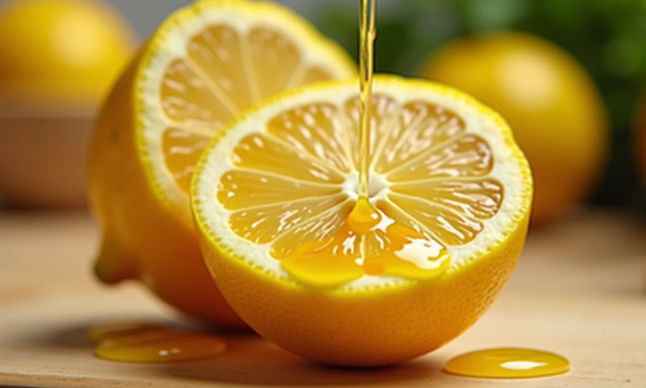 Metade de um limão suculento.