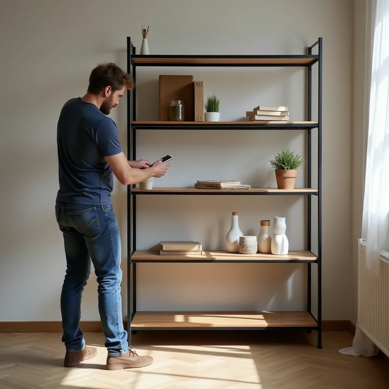 Montagem fácil de uma estante de aço