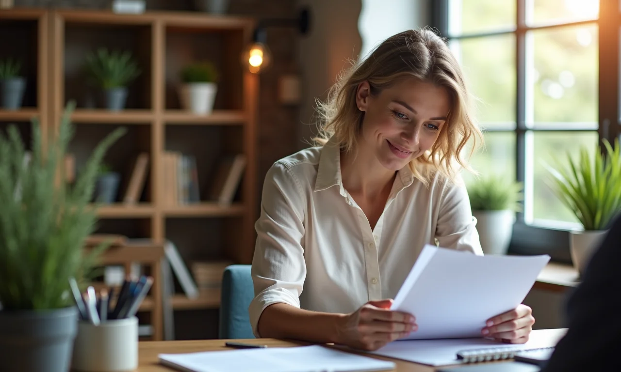 Mulher adaptando seu planejador a eventos inesperados.