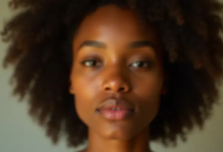 Mulher com cabelo saudável e brilhante, resultado de máscaras capilares caseiras.