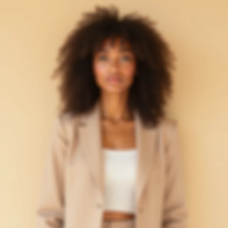 Mulher com look monocromático bege