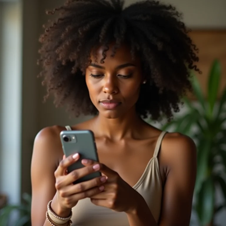 Mulher comparando sua rotina com a dos outros