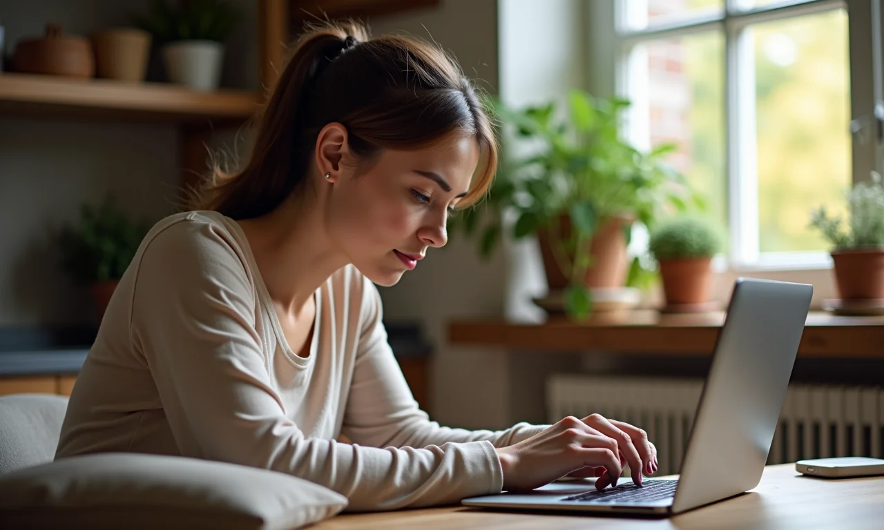 Mulher costurando em diferentes horários, mostrando flexibilidade.
