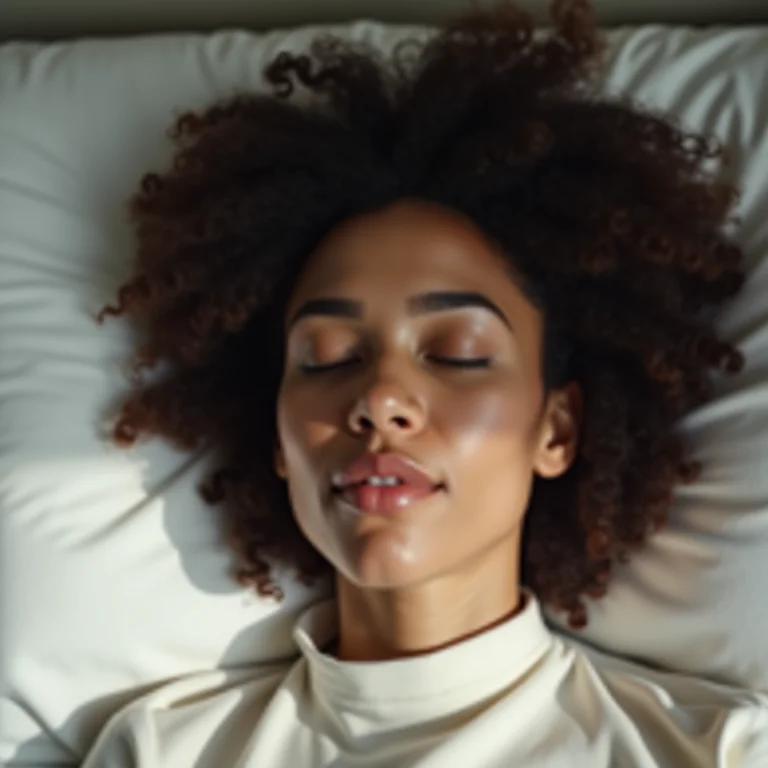 Mulher descansando, priorizando o sono