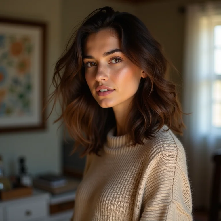 Mulher escolhendo um cômodo para organizar