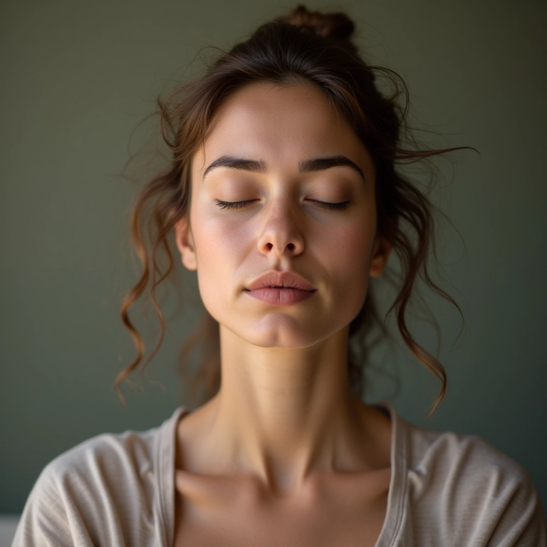 Mulher meditando com paciência e persistência.