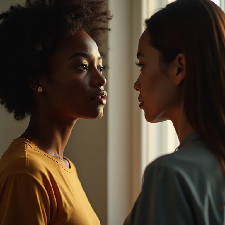 Mulher ouvindo atentamente outra pessoa