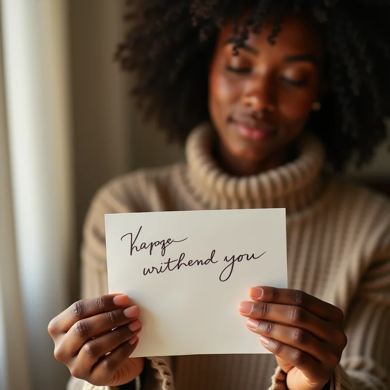 Mulher recebendo presente personalizado