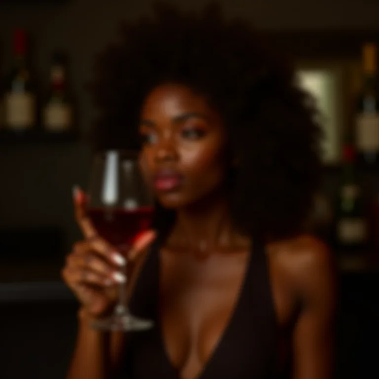 Mulher recusando bebida alcoólica