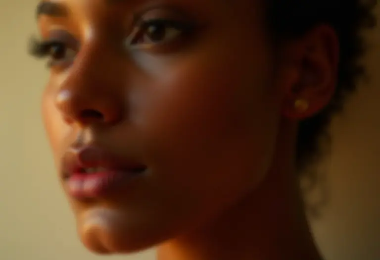 Mulher sorrindo com pele radiante