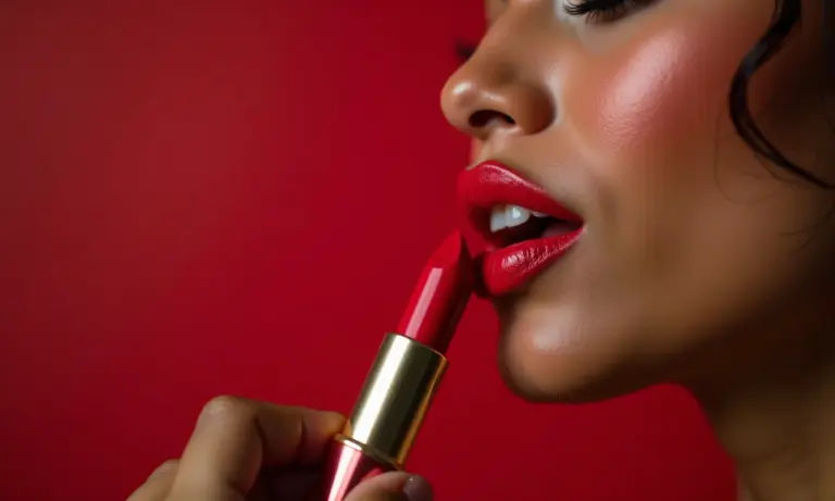 Mulheres brasileiras diversas aplicando batom vermelho em diferentes tons de pele.