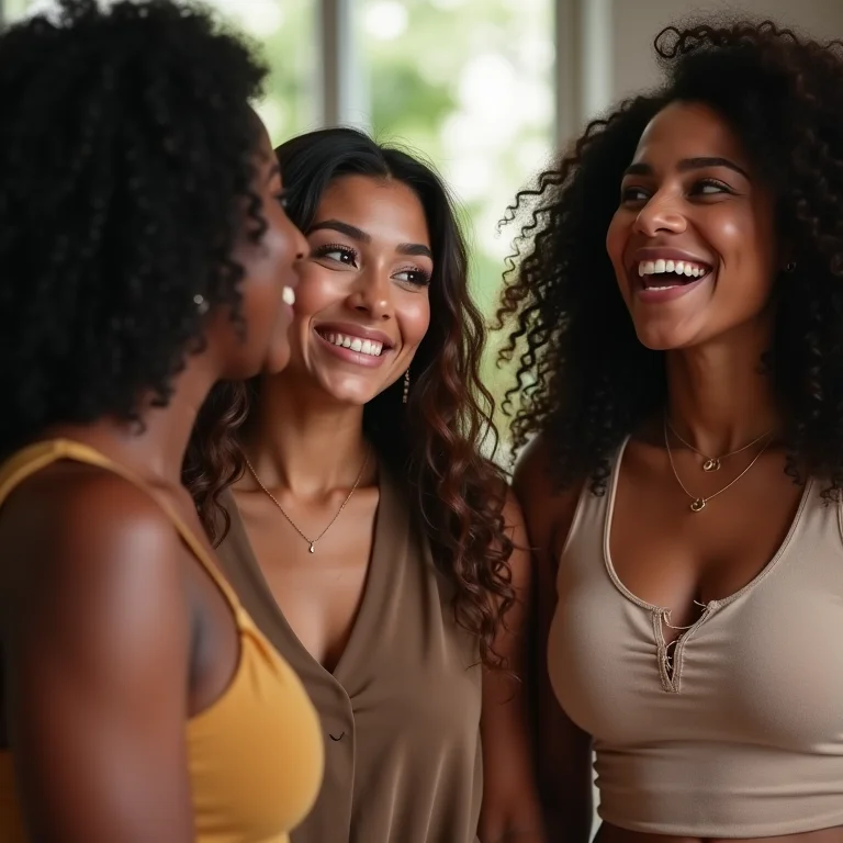 Mulheres diversas compartilhando experiências em um grupo de apoio