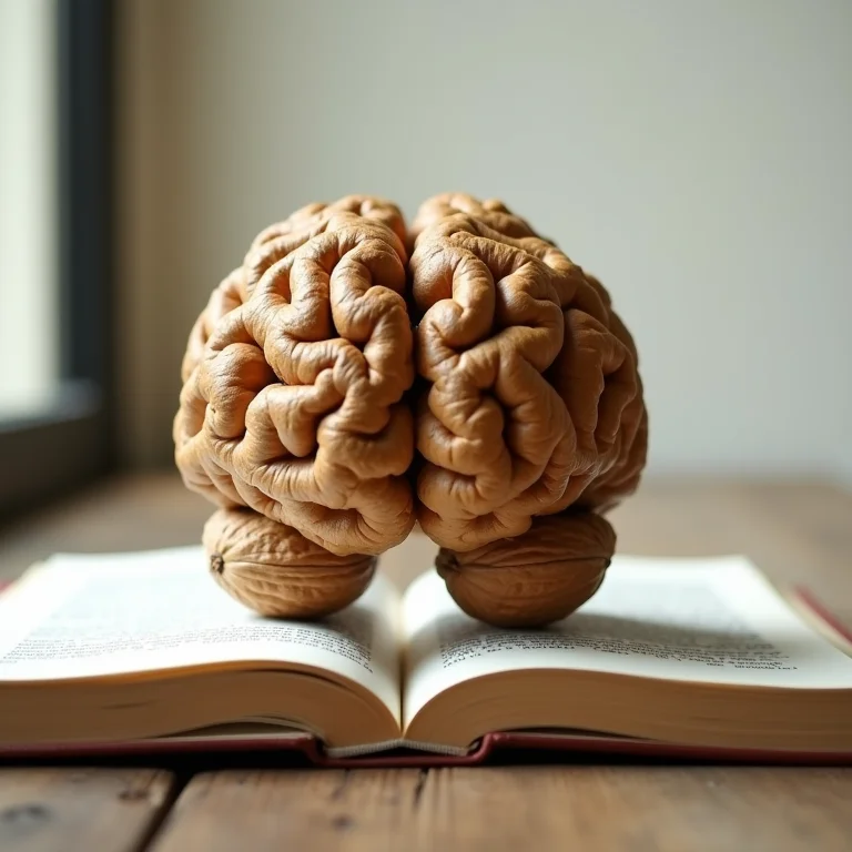 Nozes dispostas no formato de um cérebro